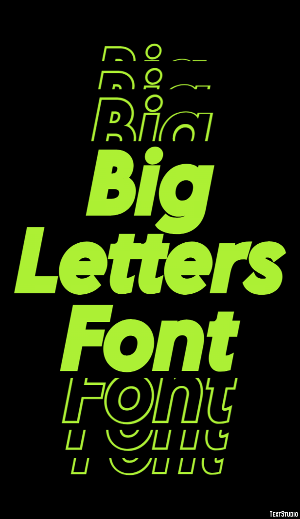 Big Letters Font Tekst Effect