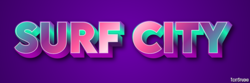 Surf City Effet de Texte