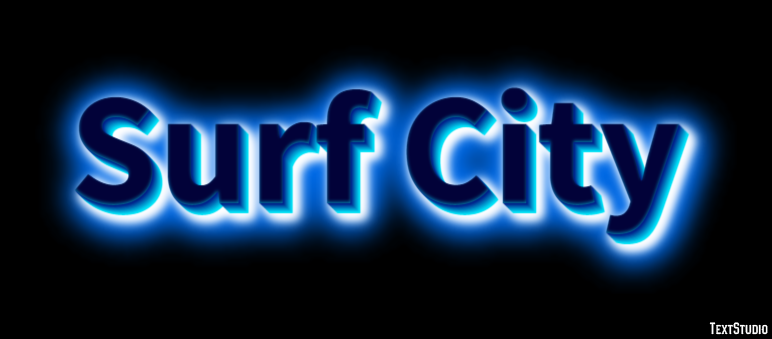 Surf City Effet de Texte
