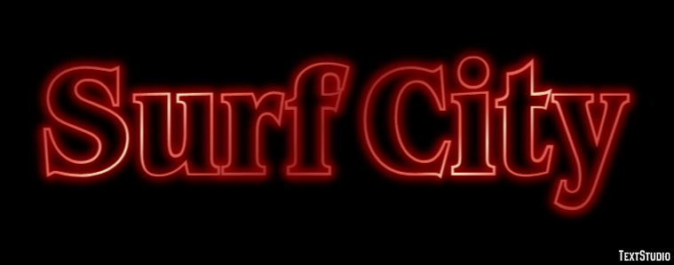 Surf City Effet de Texte