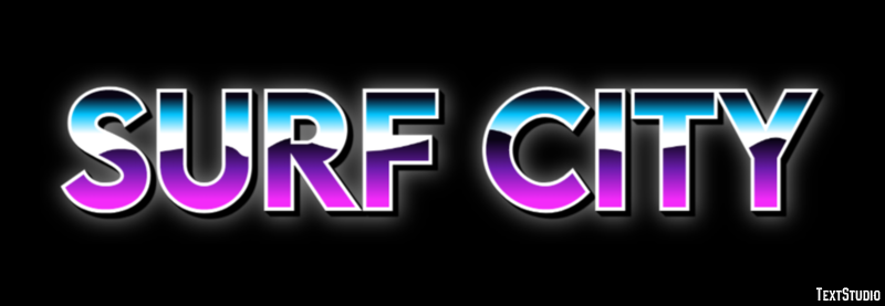 Surf City Texteffekt