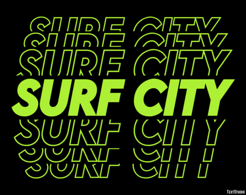 Surf City テキスト効果
