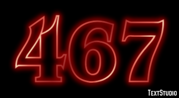 467 Эффект текста