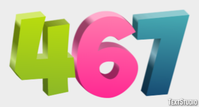 467 Эффект текста