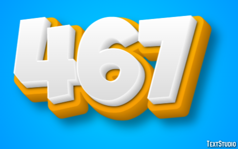467 Эффект текста
