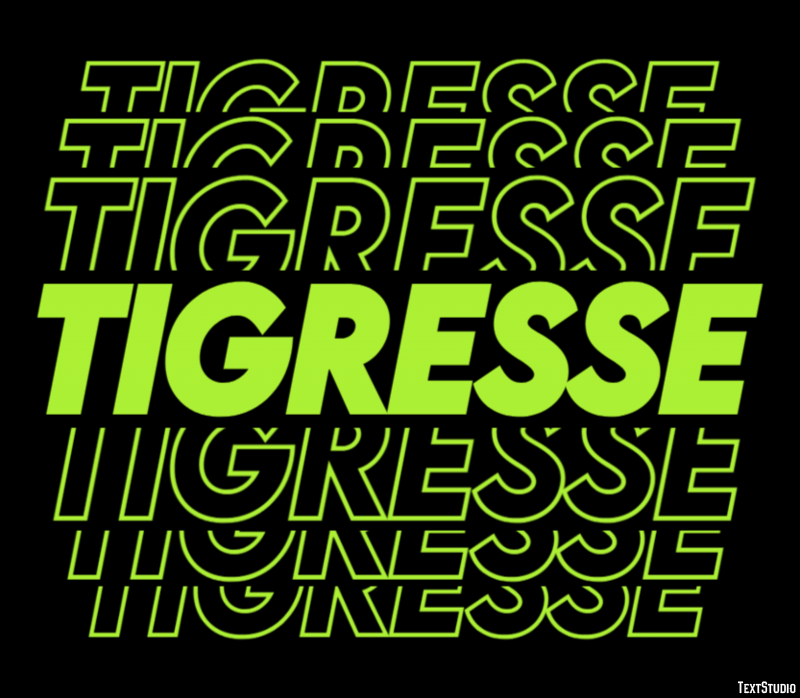 Tigresse Effet de Texte