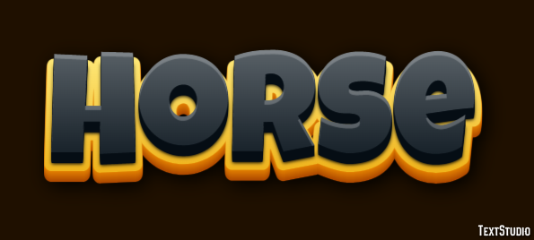 Horse Text effect