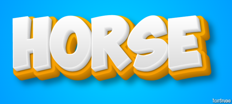 Horse Text effect
