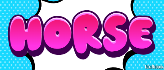 Horse Text effect