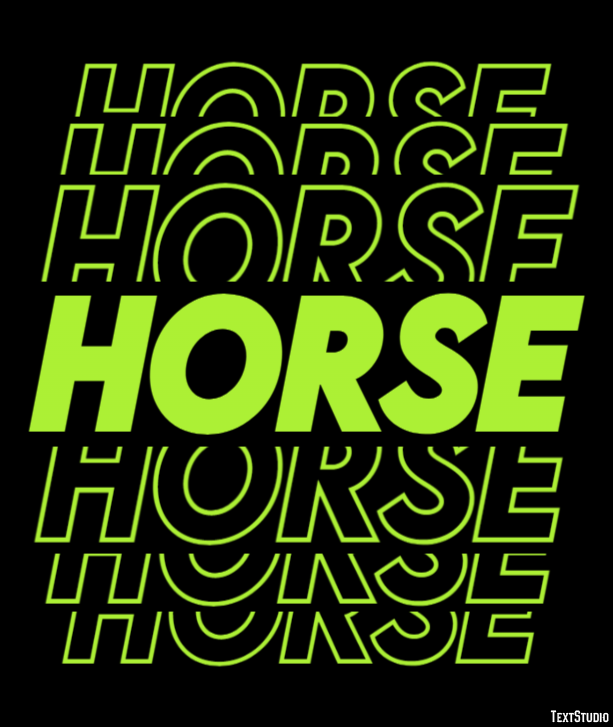 Horse Efecto de Texto