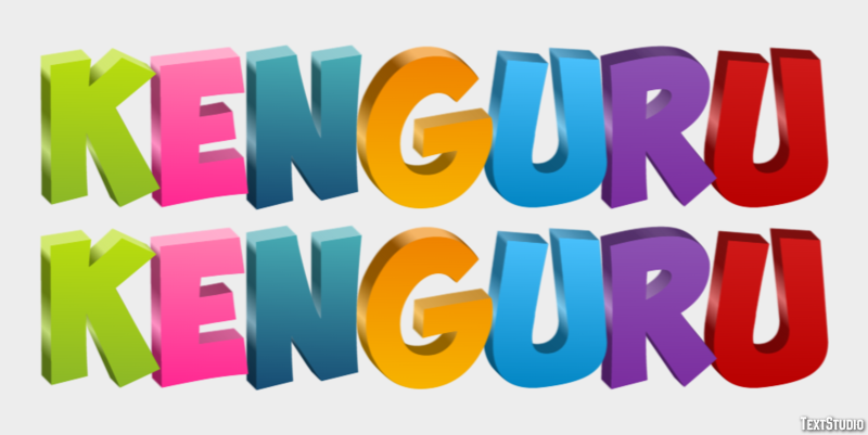 кенгуру kenguru Текстовый эффект