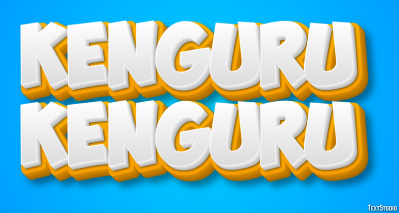 кенгуру kenguru Текстовый эффект