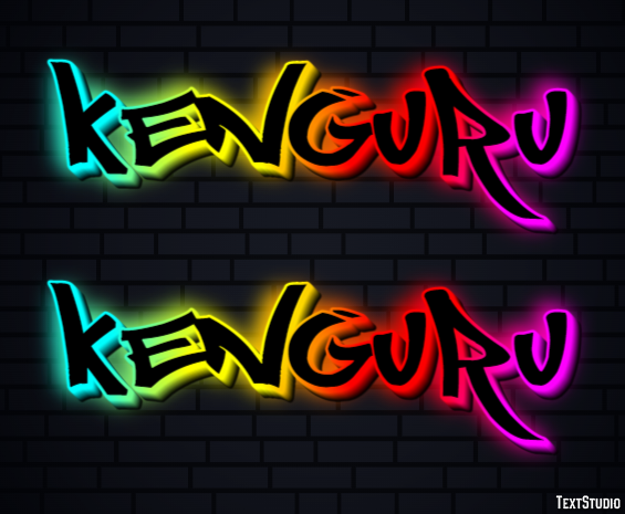 кенгуру kenguru Эффект текста
