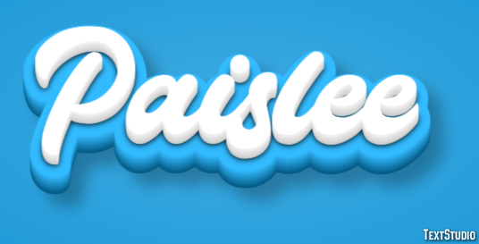 Paislee Efekt tekstowy