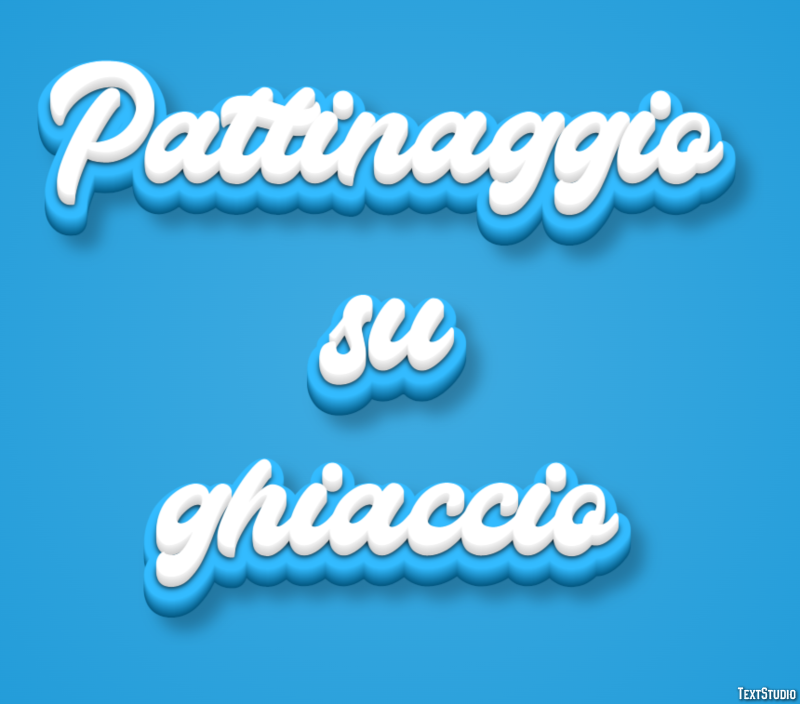 Pattinaggio su ghiaccio Effetto testo