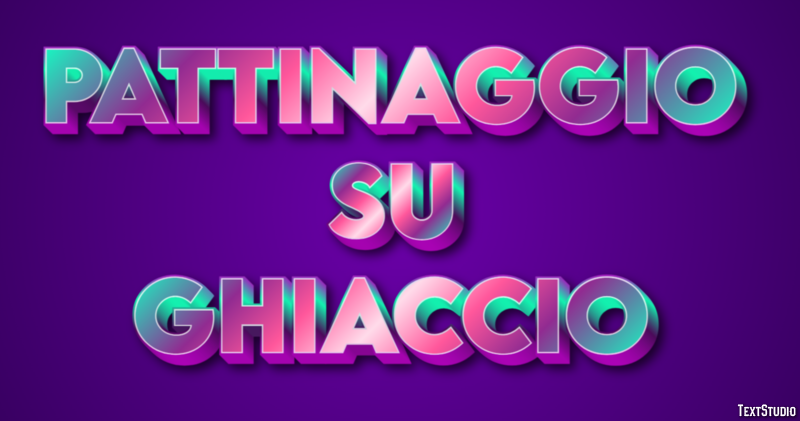 Pattinaggio su ghiaccio Effetto testo