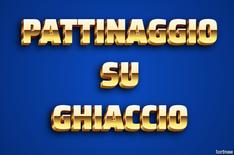 Pattinaggio su ghiaccio Effetto testo