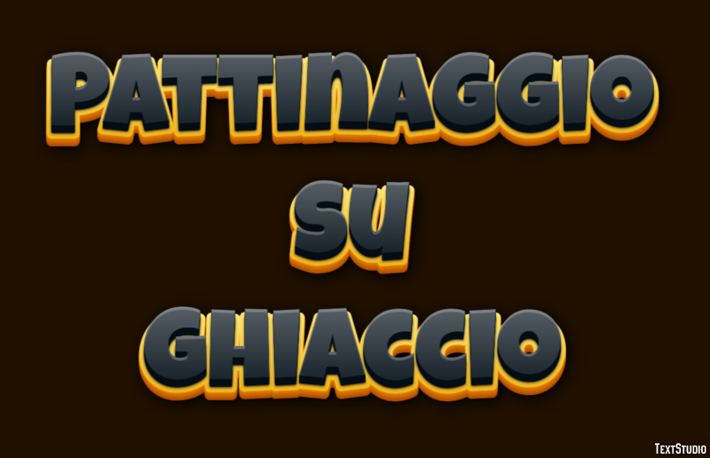 Pattinaggio su ghiaccio Effetto testo