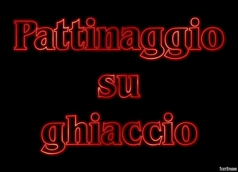 Pattinaggio su ghiaccio Effetto testo