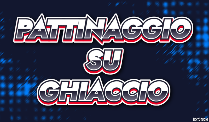 Pattinaggio su ghiaccio Effetto testo