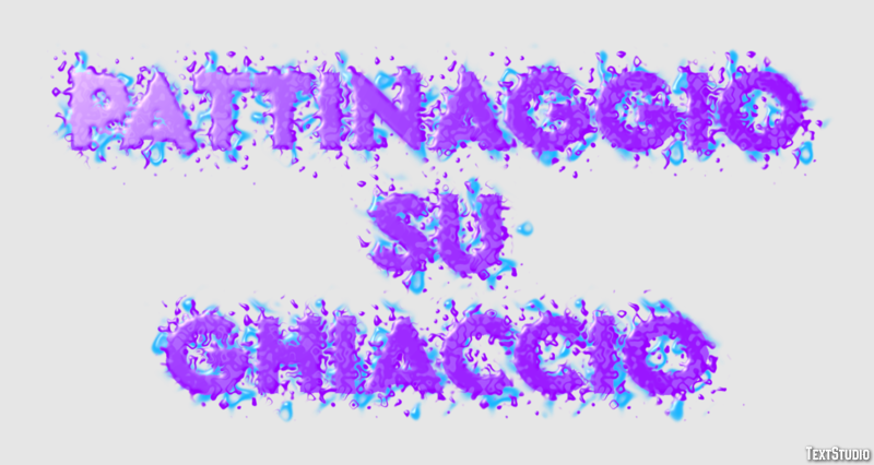 Pattinaggio su ghiaccio Effetto testo