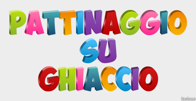 Pattinaggio su ghiaccio Effetto testo