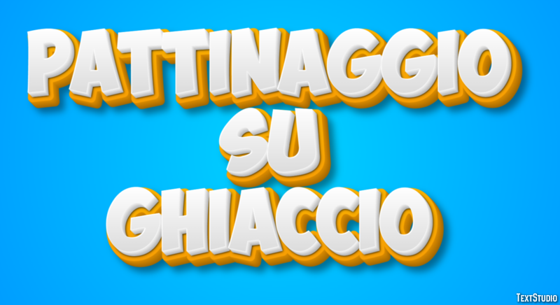 Pattinaggio su ghiaccio Effetto testo
