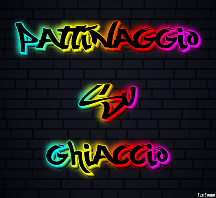 Pattinaggio su ghiaccio Effetto testo