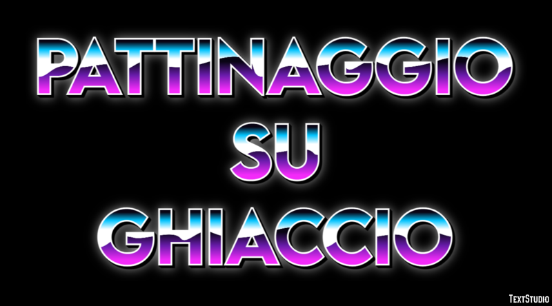 Pattinaggio su ghiaccio Effetto testo