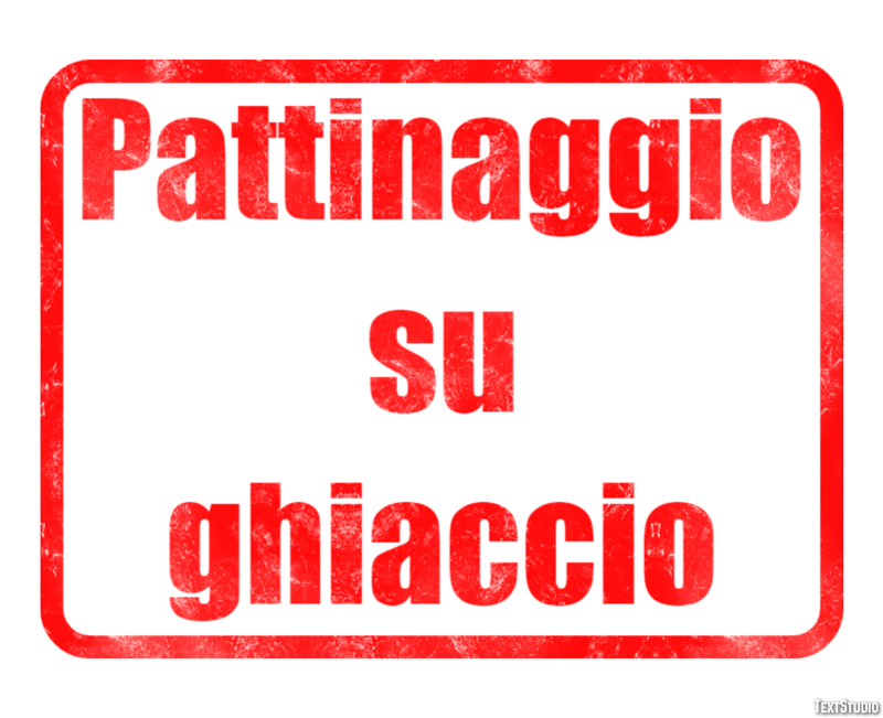 Pattinaggio su ghiaccio Effetto testo