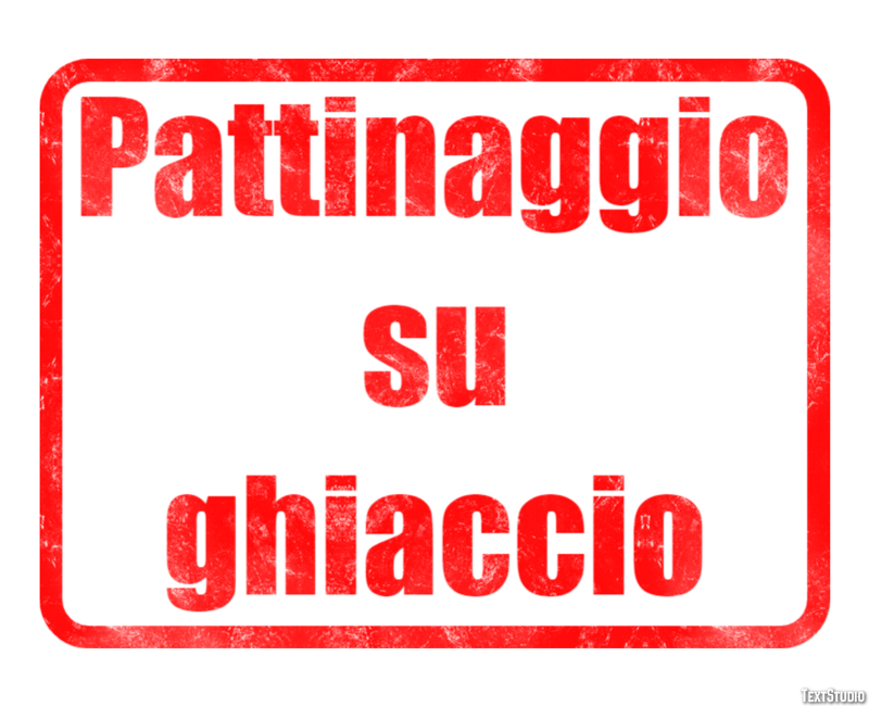 Pattinaggio su ghiaccio Effetto testo