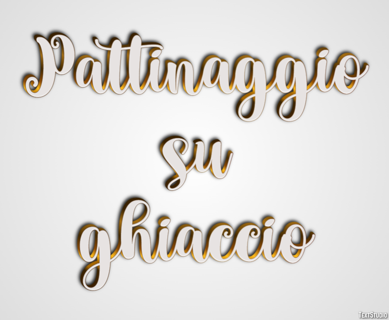 Pattinaggio su ghiaccio Effetto testo