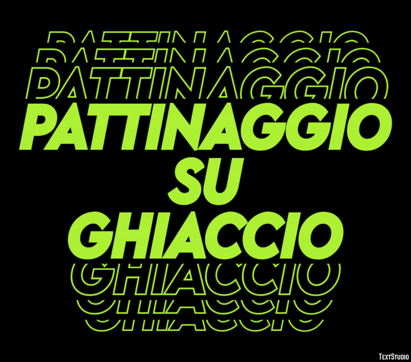 Pattinaggio su ghiaccio Effetto testo