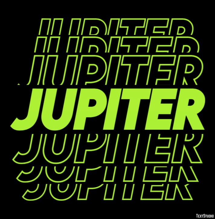 Jupiter Efekt tekstowy