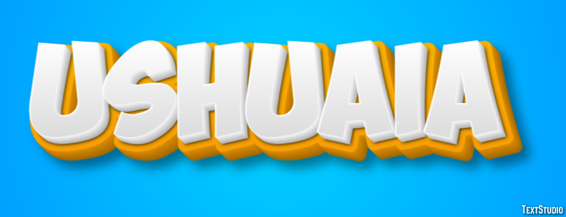 Ushuaia Эффект текста