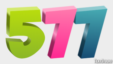 577 Эффект текста