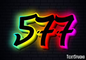 577 Эффект текста