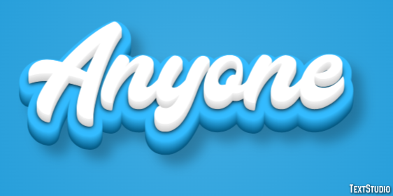 Anyone Text Effect