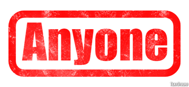 Anyone Text Effect