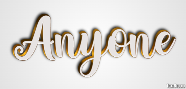 Anyone Text Effect