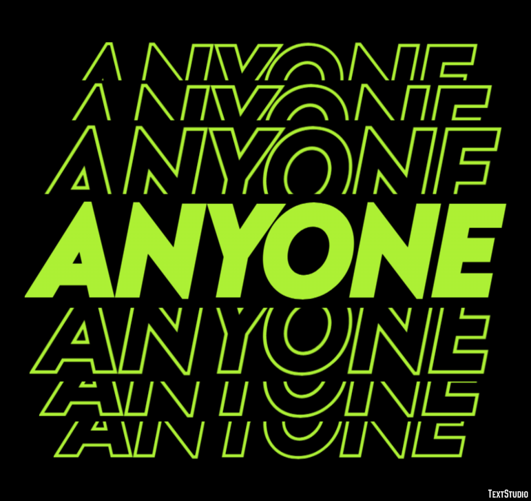 Anyone Text Effect