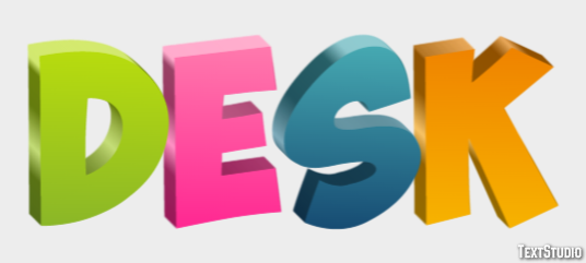 Desk Text Effect