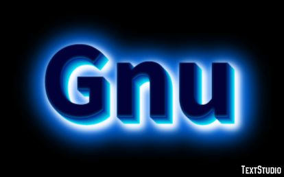 Gnu Texteffekt