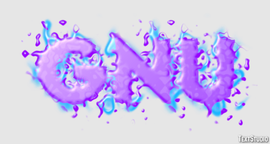 Gnu Texteffekt