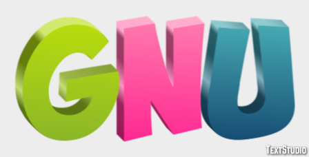 Gnu Texteffekt