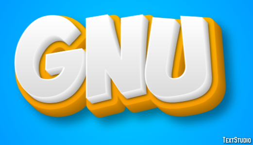 Gnu Texteffekt