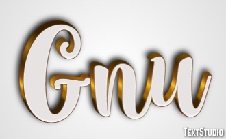 Gnu Texteffekt