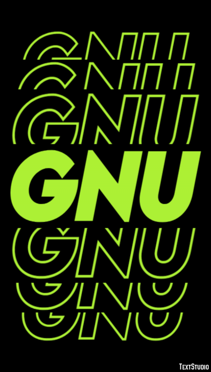 Gnu Texteffekt