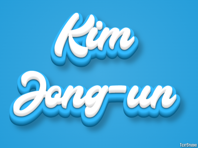 Kim Jong-un Texteffekt
