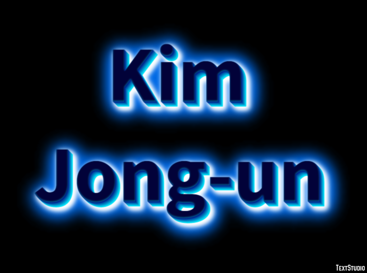 Kim Jong-un Efeito de texto